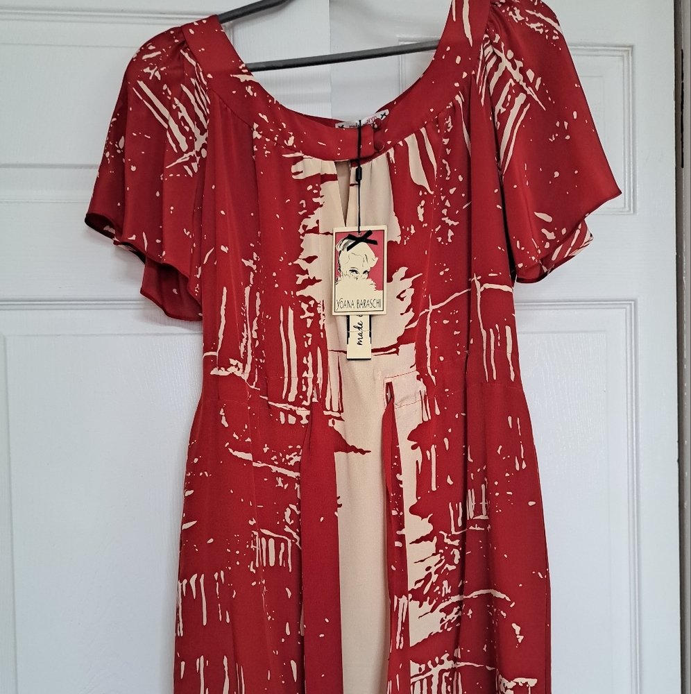 Red, 100% Silk, Dress